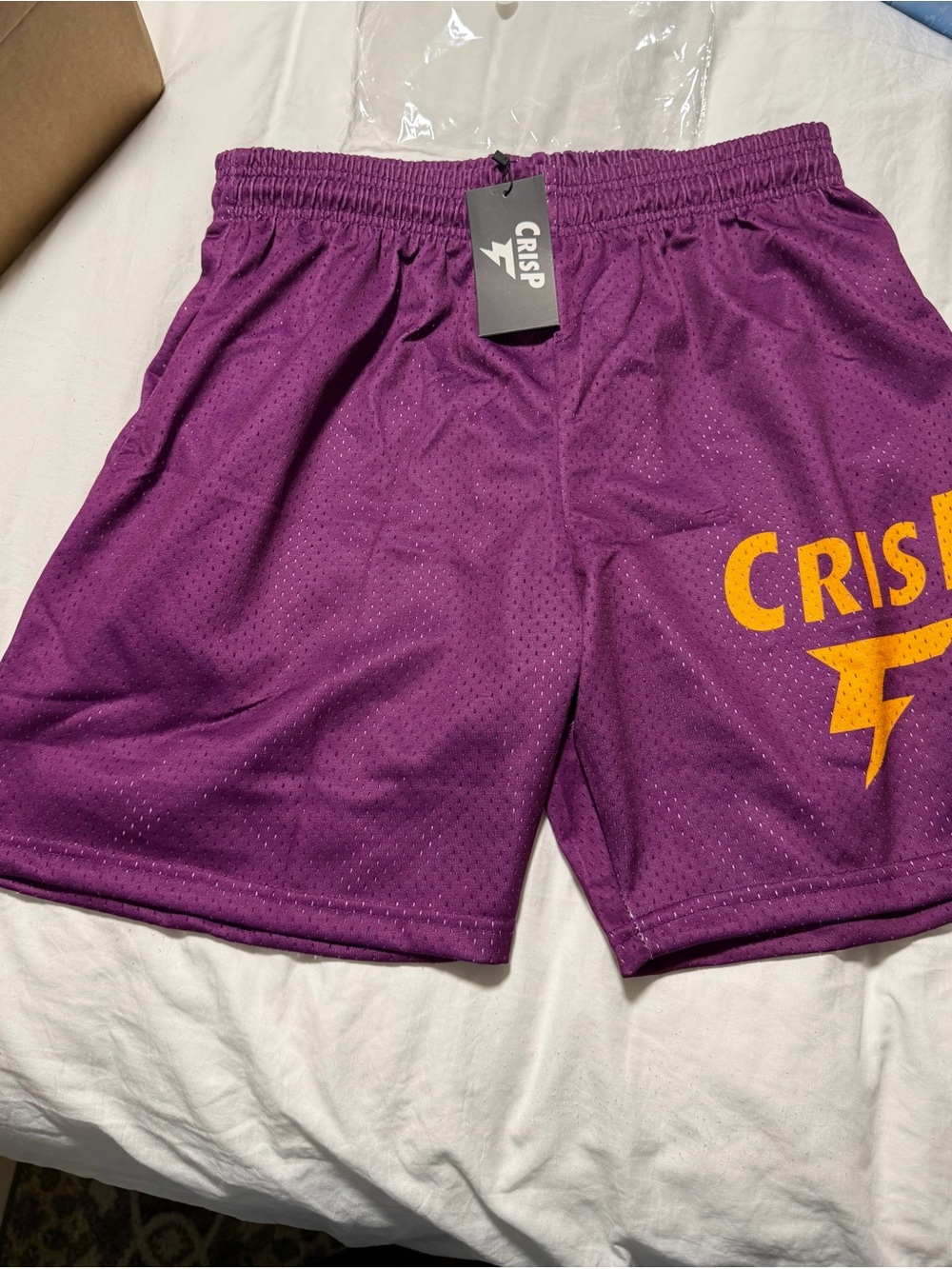 Purple Men's Athletic Mesh Shorts
